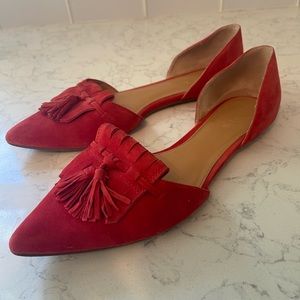 Jcrew flats with tassel and fringe on toes - 7.5